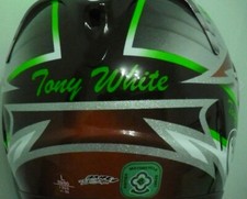 HELMET NAME STICKERS x3