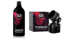 K2 TRACO Applicator & SIGMA PRO Tyre Gel | Wet Look Shine Car Wheel Dressing