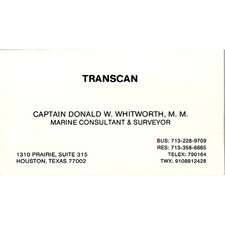 Transcan Captain Donald W