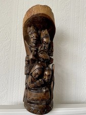 Hand Carved African Wooden Sculpture Family/Nativity Scene –Tribal Art Figurine