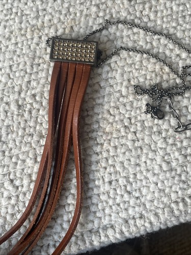 Swarovski crystal and leather