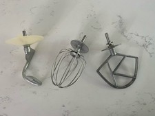 3 Vintage Kenwood Chef Mixer Attachment Dough Hook Balloon Whisk K Beater A701a