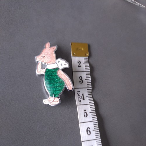 Vintage piglet enamel - enamel, pin