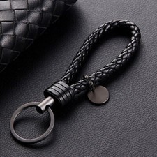 Black car keychain leather - black,