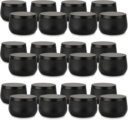 Matte black candle jars - 4,
