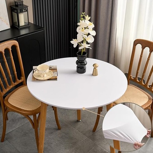 Small fitted round - small, white