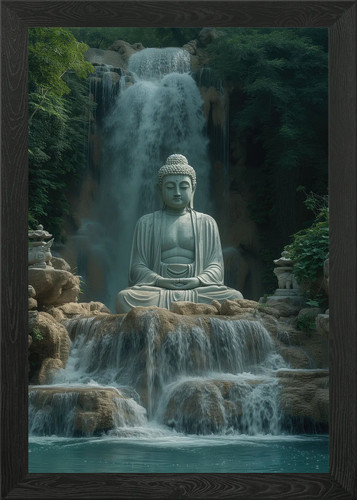 Buddha statue framed - buddha,