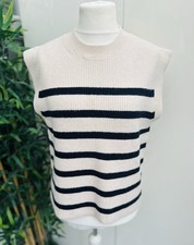 Zara sleeveless jumper cream