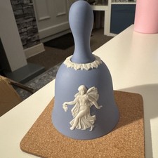 Vintage Wedgwood Danbury Mint Bell Blue Jasperware England Dancing Hour