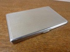 Nice vintage  Chrome Art Deco Double cigarette case business card holder #3