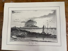 WILLIAM DANIELL 1822 Engraving The Bass Rock  Lithograph Print - Reproduction