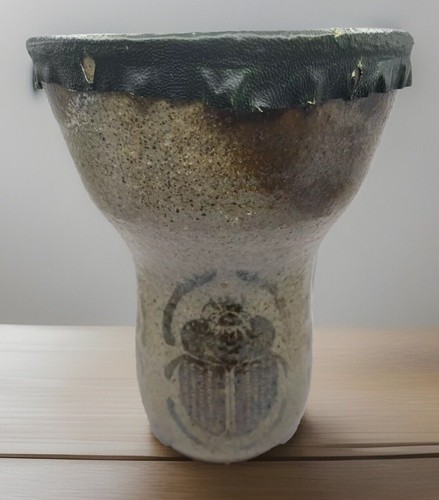 Ceramic art pottery drum - ceramic,