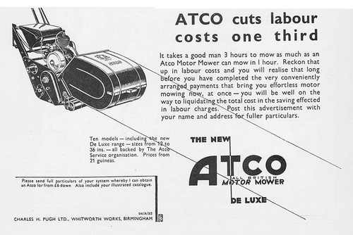 Atco lawn mowers - lawn, vintage