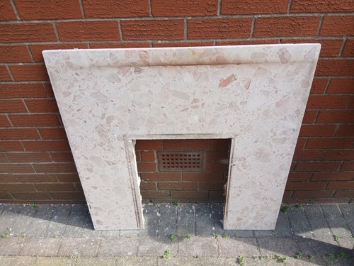 Marble back panel for fire - back,