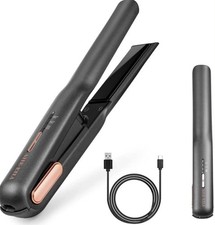 Cordless Hair Straighteners Mini Curler Portable Travel Ready 180C Fast Heating