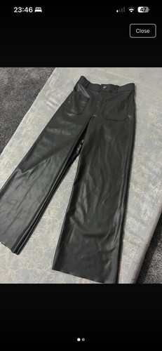 Zara black faux - zara, leather