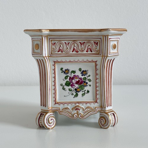 Antique faience cachepot - faience,
