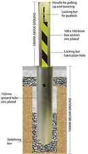 Solid 100 Driveway Security Bollard Heavy Duty Telescopic Deterrent with Padlock