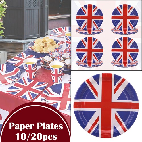 Union jack paper plates 23cm - union,