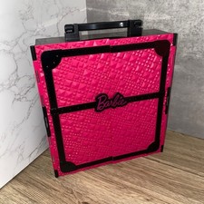 Barbie Pink & Black Fashion Closet Trunk Storage Case Wardrobe Playset