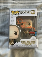 Funko Pop! Harry Potter Filch & Mrs Norris #101 Signed By David Bradley