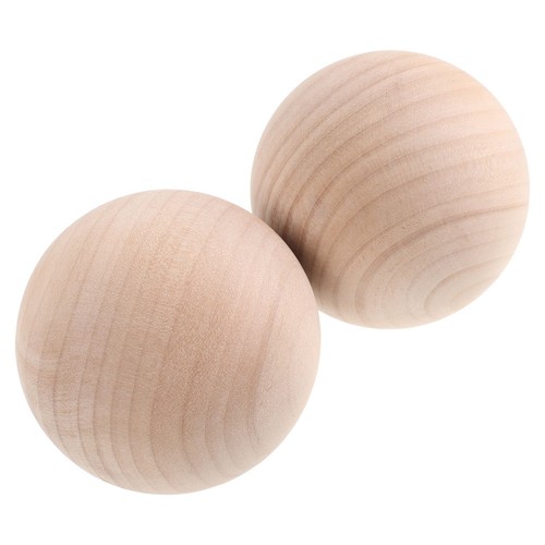 2pcs unfinished wood balls - wood,