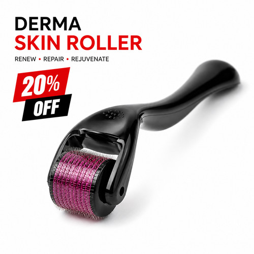Derma skin roller - skin, titanium