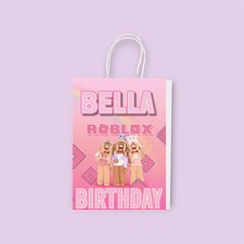 Small Personalised  Roblox Girls Party Favor Bag – Birthday - Birthday Bag