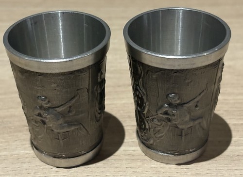Pair vintage german pewter - pair,