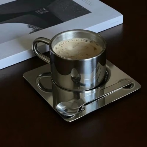 Stainless steel coffee - steel, cup