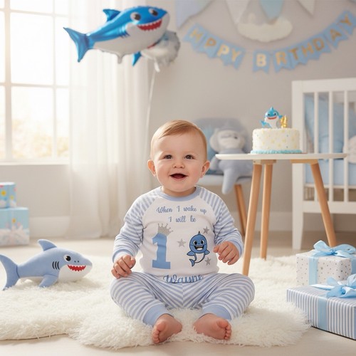 Baby boy birthday blue - , pyjamas