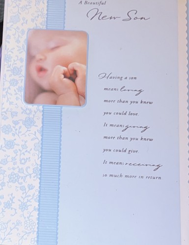 New baby boy card large - baby,