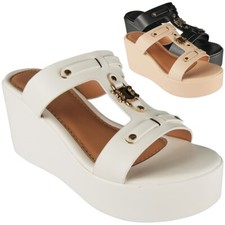 Wedge Mules Sandals Shoes Slip