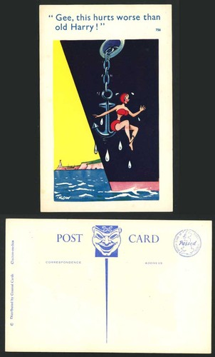 Trow old postcard anchor - trow, it