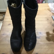 Vintage Bikers Paradise Leather High Motorcycle Boots Size 9  Made In England