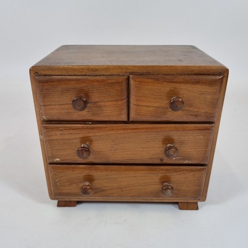 Vintage miniature wooden chest - wooden,
