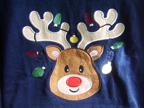 Christmas reindeer jumper - christmas,