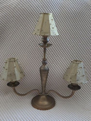 Vtg victorian brass triple - victorian,