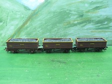 3 x Hornby EWS Box Body YGB weathered mineral wagons DB890224 with loads -