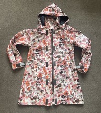 SOS Jensen Woman’s rain Jacket Size M Lined hooded waterproof floral 