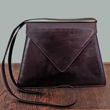 Charles Jourdan Cross-Body Bag Vintage Brown Leather Shoulder Handbag 1970/80s