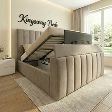 Panel upholstered bed - bed, frame