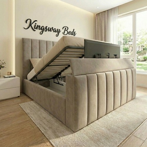 Panel upholstered bed frame - bed,