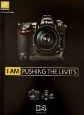 Nikon D4 "I Am Pushing The Limits" 2012 Sales Brochure English 