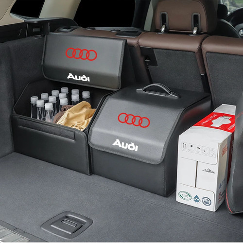 Car trunk storage bag leather - car,