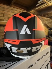 AIROH VALOR WINGS ORANGE ECE ACU APPROVED FULL FACE MOTORCYCLE HELMET 2XL