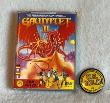 Commodore 64 / 128 C64 CBM Gauntlet II - tested, works, FREE badge