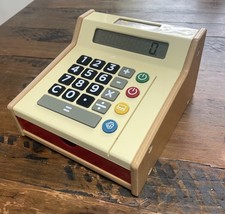 IKEA Duktig Wooden Kids Toy Shop Cash Register Till Solar Calculator VGC