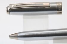 Vintage Sheaffer Prelude No. 340 Brushed Steel Ballpoint Pen (New Refill Fitted)