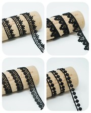 2 M Fine Edging Black Guipure
